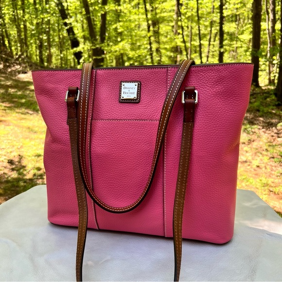 Dooney & Bourke Pebble Leather Lexington Shopper Bubble Gum Pink NWT - Picture 4 of 10